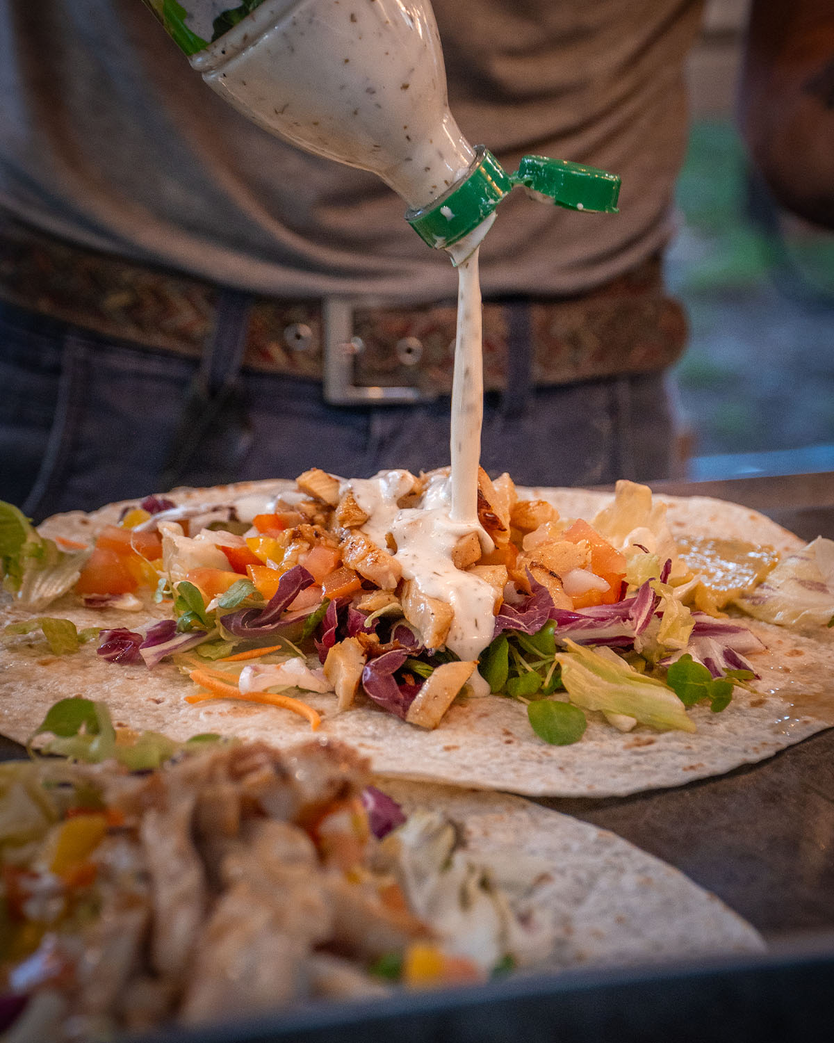 piadina greca con salsa